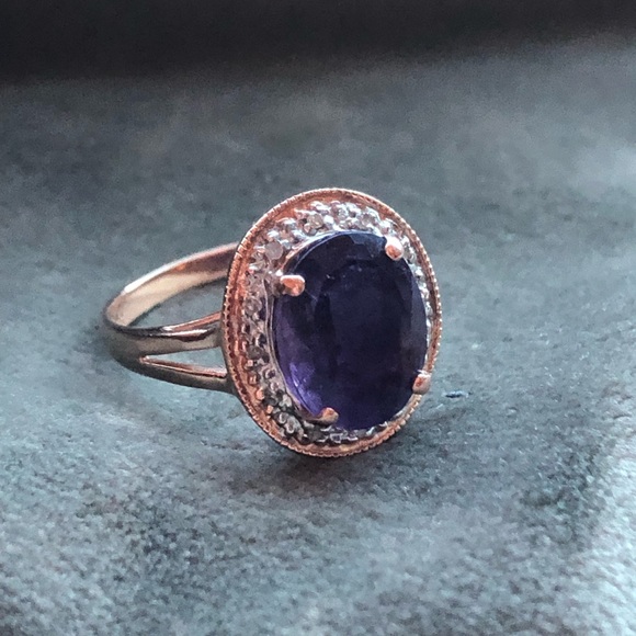 14k amethyst rose gold ring - Picture 5 of 16